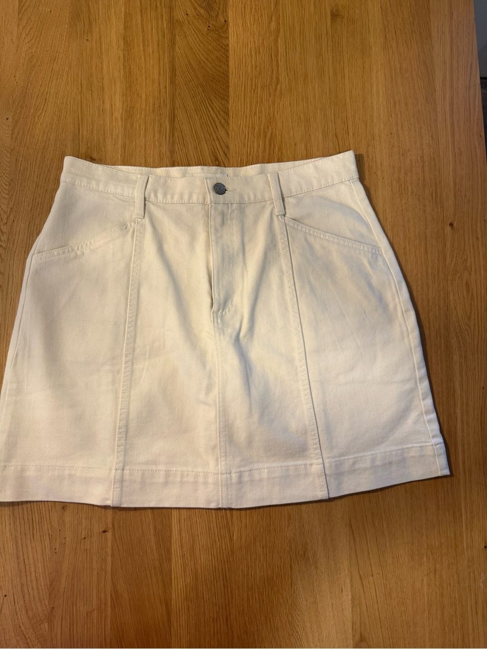 Banana Republic Factory Cream Cotton Mini Skirt
